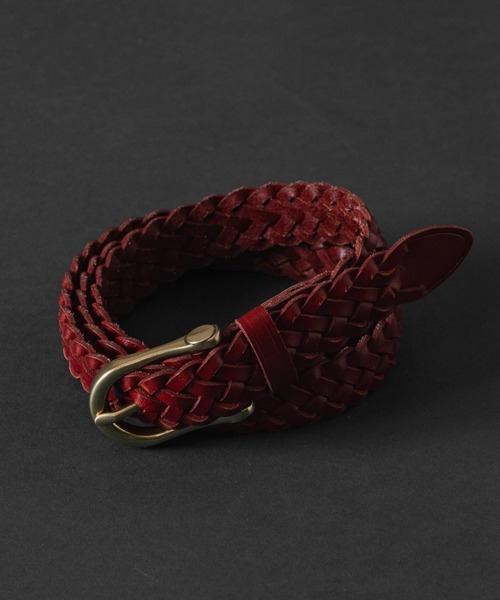 ベルト Cow leather mesh belt/カウレザーメッシュベルト メンズ 