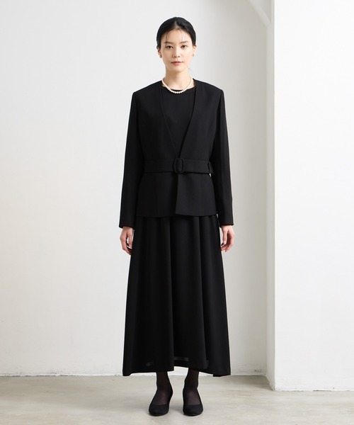 【新品未使用】ParentsDreamワンピースジャケットセット(120） AIMER（エメ） セットアップ 「喪服・礼服・WEB限定」ベルト付きノー