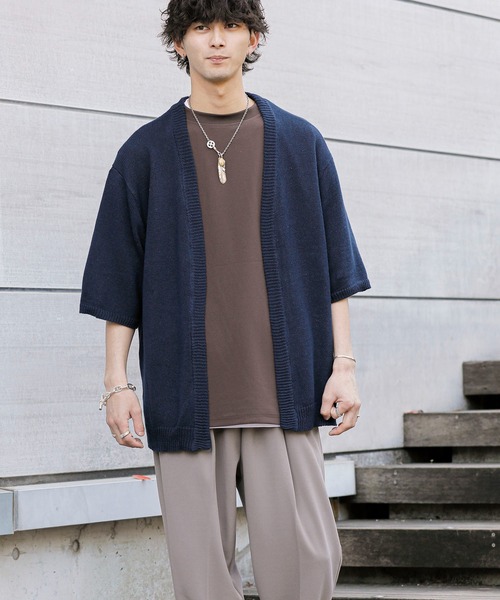 ADMIX/ATELIER SAB MEN カーディガン 麻コットン サマーニット