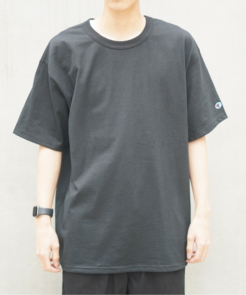 ヒロユキ◾️２枚同時購入品◾️Champion ブラック Tシャツ Lサイズ Champion】チャンピオン 7.0oz ヘリテージジャージイTシャツ