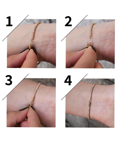 ブレスレット FINELINETATOO_テニスブレスレット_18CM レディースの画像