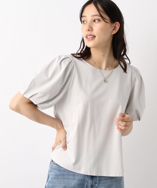 tシャツ 「Allease/オールイーズ」コンパクトハーフスリーブプルオーバー レディース MELROSE CLAIRE｜【Allease/オールイーズ】コンパクトハーフ