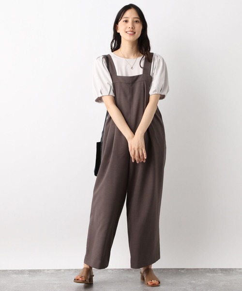 GLOBAL WORK tシャツ Tシャツ レディース 冷感パフスリーブプル