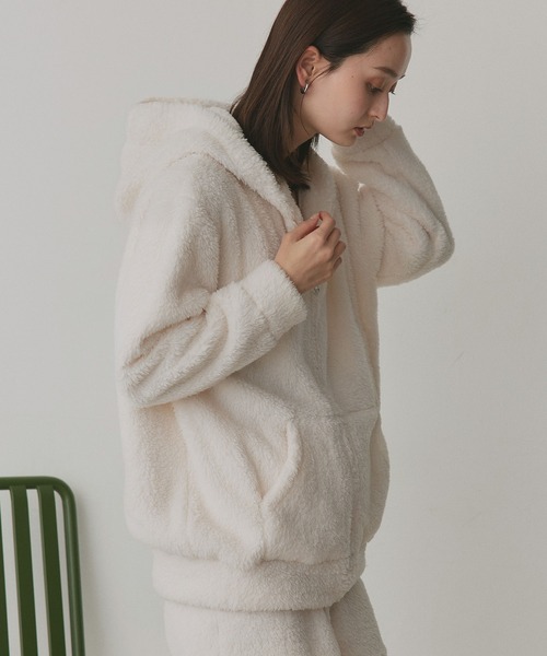 ad thie（アドティエ） パジャマ ルームウェア ボア パーカー