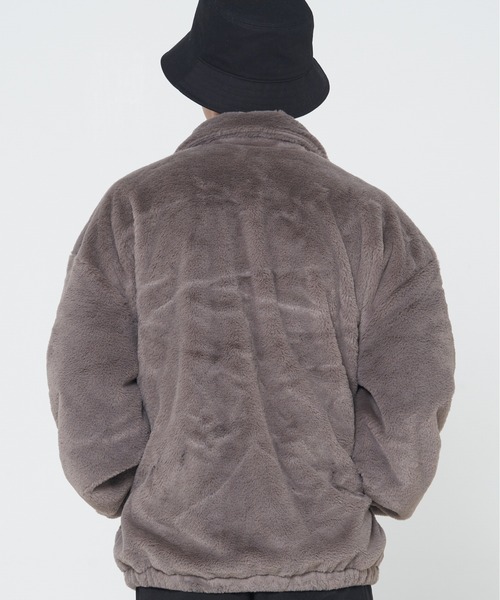 CORISCO ブルゾン アウター ファー襟付ジップブルゾン(M1