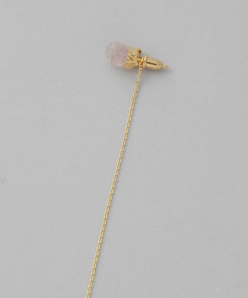 ピアス ストーンチェーンピアス レディースの画像