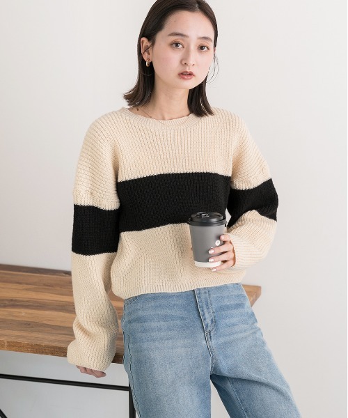 ad thie（アドティエ） ニット セーター ショート・ざっくり編み