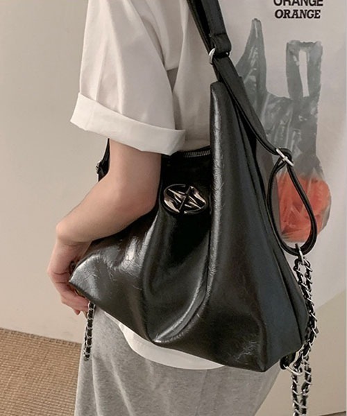 y2k❤️ 00s DOLCE&GABBANA レザー×キャンバス 花柄 バッグ gossip!ロサンゼルス ショルダーバッグ バッグ Y2K A4可能 3WAY