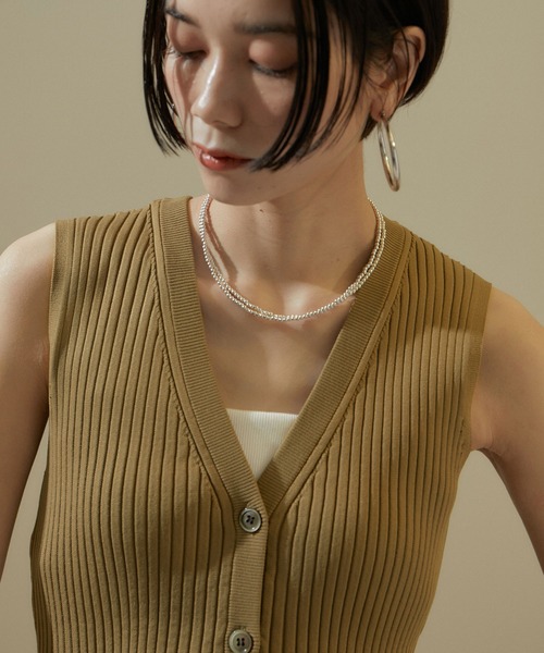 SALON adam et rope' ニット セーター 「2WAY」リブフレアー