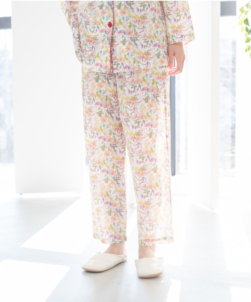 【新品】リバティ LIBERTY fabric　タナローンパジャマ（M)№A24 LIBERTY. パジャマ ルームウェア 「LIBERTY」タナローンプリント