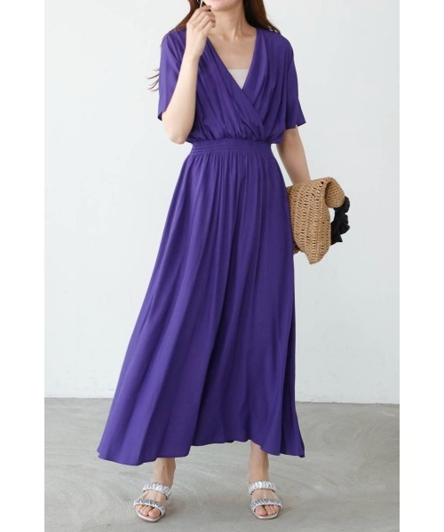 新品　エムドゥ　M.deux ロングワンピース　カシュクール女神ワンピース M.deux ワンピース 「カシュクール女神ワンピース」 : ZOZOTOWN