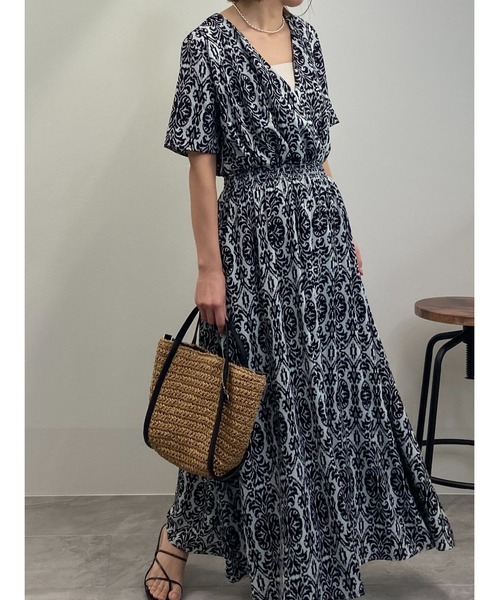 新品　エムドゥ　M.deux ロングワンピース　カシュクール女神ワンピース M.deux ワンピース 「カシュクール女神ワンピース」 : ZOZOTOWN