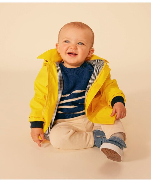 PETIT BATEAU イエロー 116cm ヨットパーカ　6ans PETIT BATEAU（プチバトー） マウンテンパーカー アウター ヨット