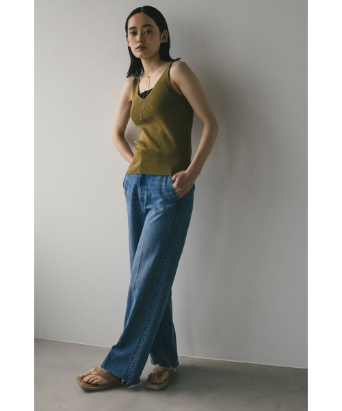 STYLEMIXER ニット セーター リネンミックスVニット レディース