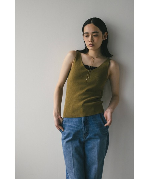 ニット セーター Paper Mix Sleeveless ニット レディース STYLEMIXER ニット セーター リネンミックスVニット レディース