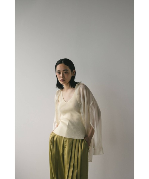 【ほぼ新品】リネン混ダメージ加工サマーニット リネンサマーニット | ABEREI