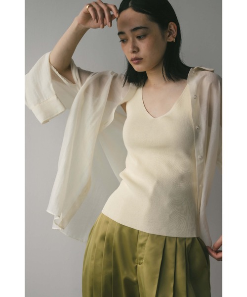 ニット セーター LINEN MIX Vネック ニット レディース plage｜LINEN MIX Vネック ニット | Rakuten Fashion(楽天