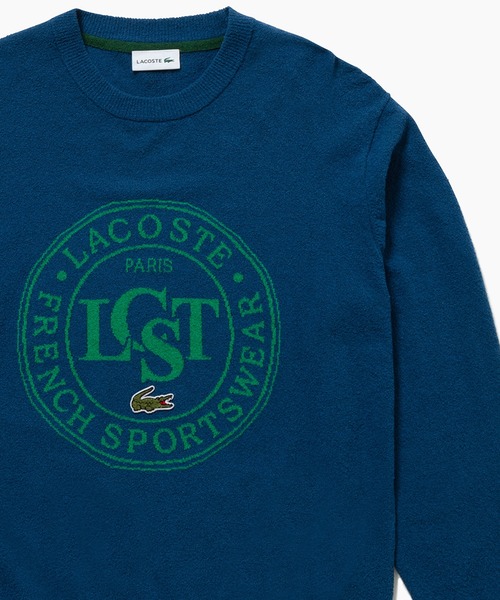 LACOSTE セーター ニット ナイロン×コットン ジャカード