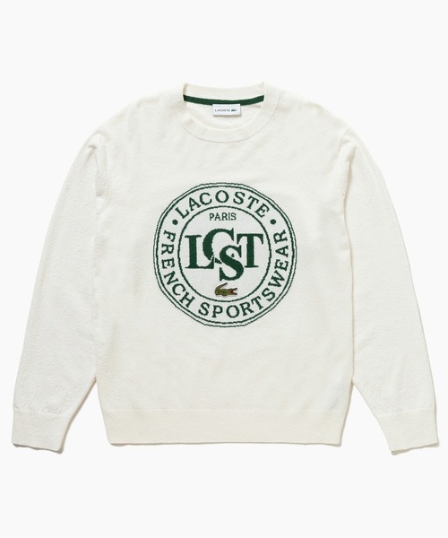 LACOSTE セーター ニット ナイロン×コットン ジャカード