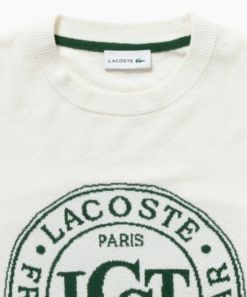 LACOSTE セーター ニット ナイロン×コットン ジャカード