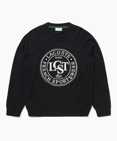 2025特集 セーター LACOSTE ニット ジャカード ナイロン×コットン メンズウェア