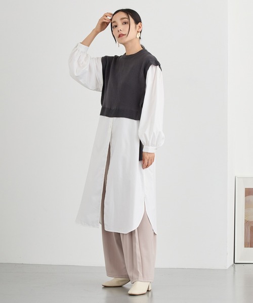 ニコルホワイト（NICOLE WHITE）/ドッキングワンピース NICOLE white（ニコルホワイト） ワンピース ドッキングワンピース