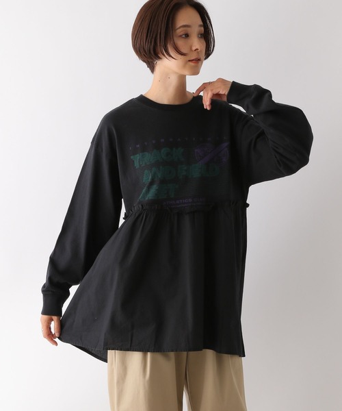 LEPSIM tシャツ 切り替えリメイク風チュニック 150323