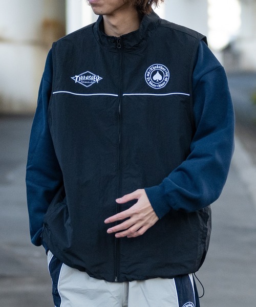 THRASHER（スラッシャー） ベスト ジレ 「at」「THRASHER/スラッシャー