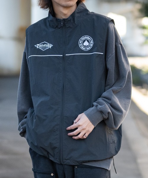 THRASHER（スラッシャー） ベスト ジレ 「at」「THRASHER/スラッシャー