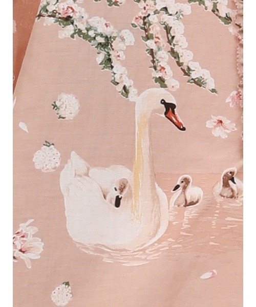 PINK HOUSE（ピンクハウス） ブラウス シャツ SWAN LAKEプリント