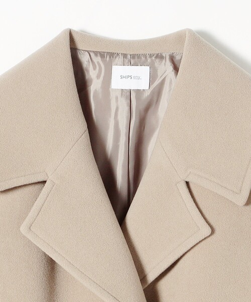「SHIPS any」 チェスターコート 38 ベージュ レディース_画像3