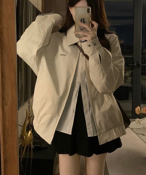 LACーVERT ブルゾン アウター 「2WAY」リバーシブル 無地/チェック柄