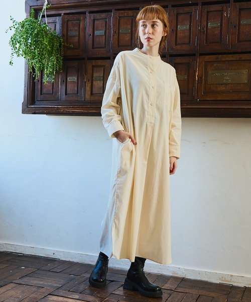 「Crisp」 長袖ワンピース FREE グリーン レディース_画像2