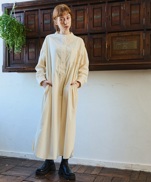 「Crisp」 長袖ワンピース FREE グリーン レディース_画像3