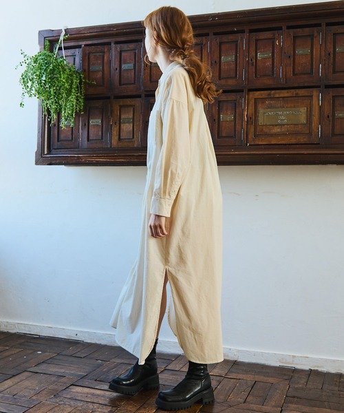 「Crisp」 長袖ワンピース FREE グリーン レディース_画像4