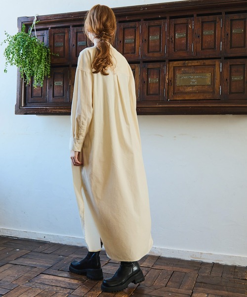 「Crisp」 長袖ワンピース FREE グリーン レディース_画像5