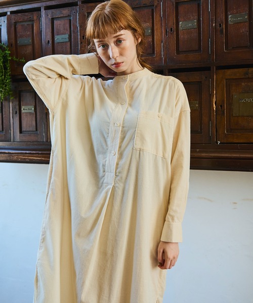 「Crisp」 長袖ワンピース FREE グリーン レディース_画像6