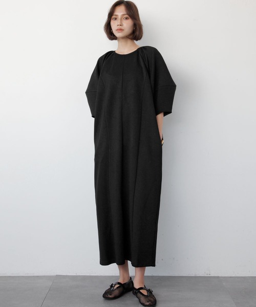 定価26000円◆新品タグ付き◆ヤマダヤ◆異素材ボリュームスリーブワンピース aimoha ワンピース チェック柄ボリュームスリーブワンピース