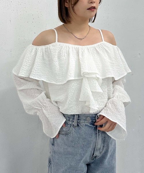 ブラウス シャツ オフショルペーパーバックブラウス レディース オフショルペーパーバックブラウス | N. Natural Beauty Basic