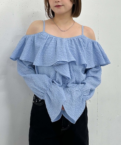 ブラウス シャツ オフショルペーパーバックブラウス レディース オフショルペーパーバックブラウス | N. Natural Beauty Basic