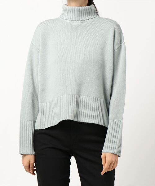 「N.O.R.C by the line」 タートルネックニット M ライトグリーン レディース_画像9