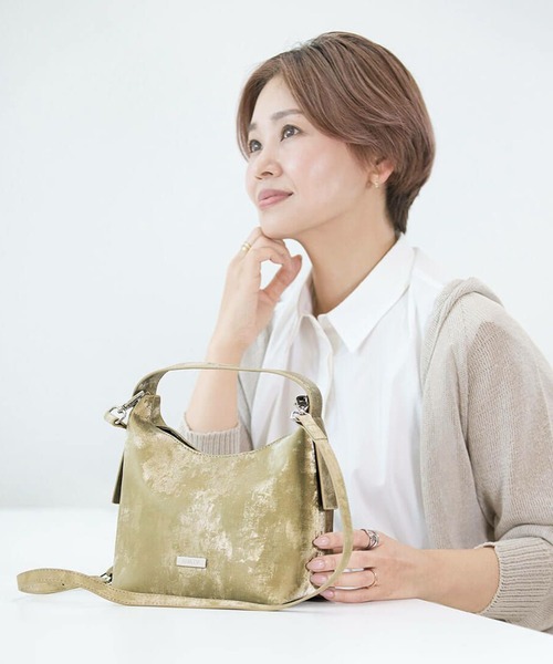美品☆ BARCOS シルキーレザー 2way ハンドバッグ BARCOS ハンドバッグ 「BARCOS/バルコス」シルキーレザー2way