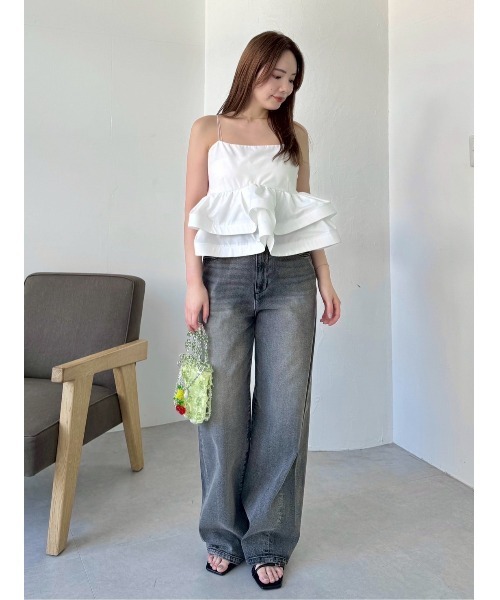 feerie 様♡専用 FRAY I.D ブラウス シャツ ラッフルヘムデザインキャミソール