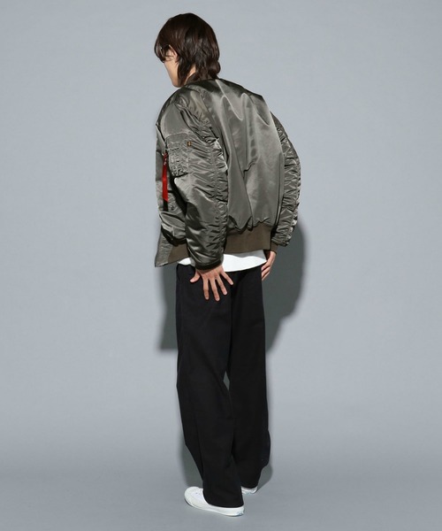 アルファ ブルゾン Alpha Industries 「ALPHA」 ナイロンブルゾン M ダークグレー