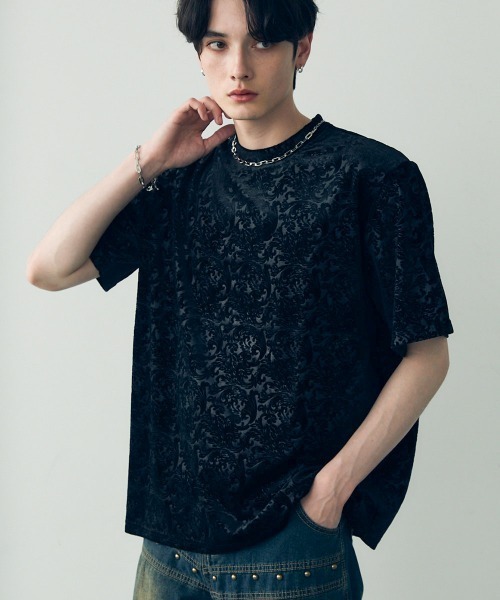 Shoowtime（ショウタイム） tシャツ velvet like power shoulder T