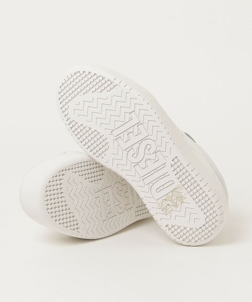 DIESEL スニーカー プラットフォーム 厚底 ローカット ロゴ 美品〉DIESEL ディーゼル【22.5】カウレザープラットフォーム