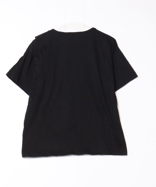 「LANVIN en Bleu」 半袖カットソー 38 ブラック レディース LANVIN en Bleu 「LANVIN Bleu」 半袖カットソー 38 ブラック