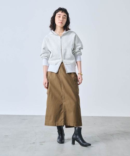 kha:ki パーカー 「KHA:KI / カーキ」ZIP UP HOODIE レディース