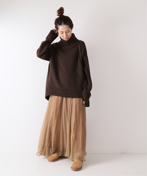 「FRAMeWORK」 タートルネックニット FREE ブラウン レディース_画像2