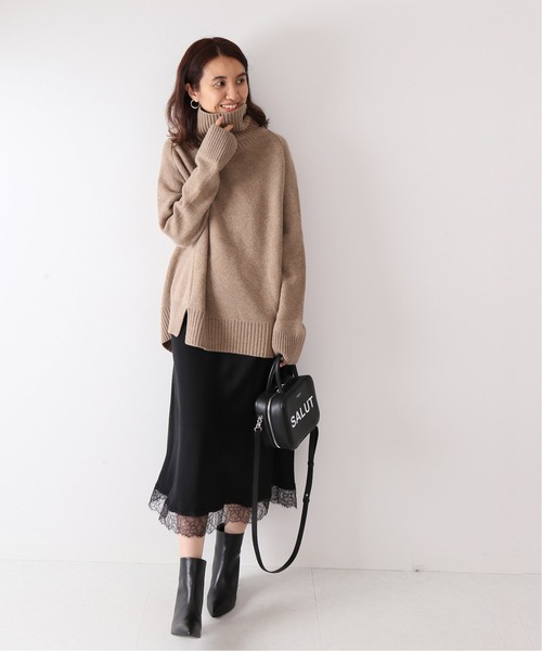 「FRAMeWORK」 タートルネックニット FREE ブラウン レディース_画像4